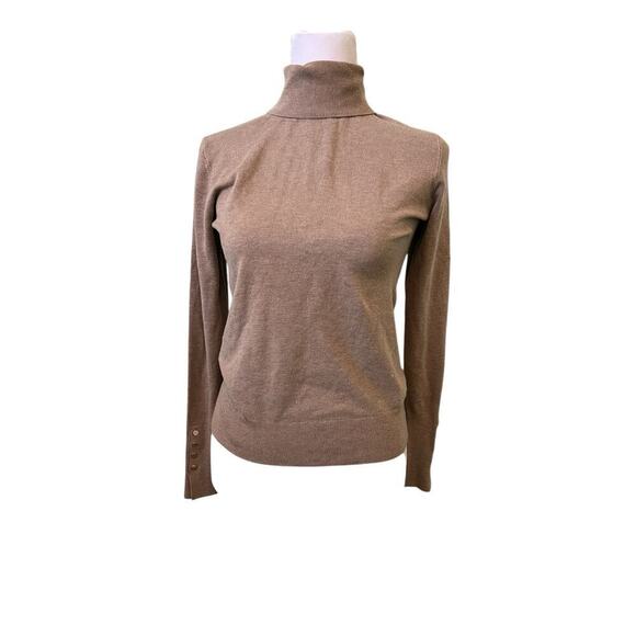 Tahari Sweaters - Vintage Tahari Tan Turtleneck Sweater Gold Label  S
